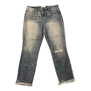 Pistola High Rise Distressed Raw Hem Jeans Size 29